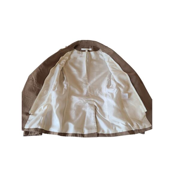 Veronica Beard Linen Blend Tan Dickey Blazer Size 0 - Picture 5 of 8
